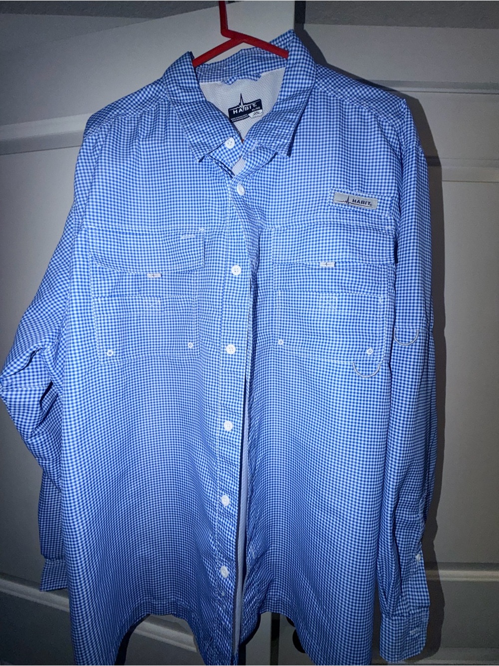 Habitat Light Blue Gingham Button-Down Shirt
